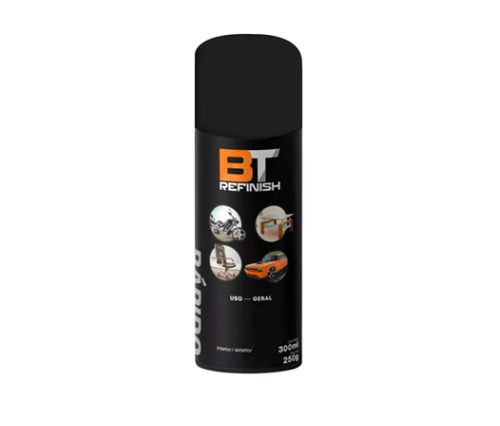 Spray Preto Fosco alta Temperatura 600º 300ml Bt Refinish