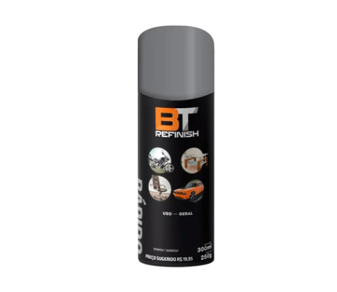 Spray Alumínio Rodas Uso Geral 300ml Bt Refinish
