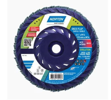 Disco Flap Grande 180X22MM Grão 40 - NORTON
