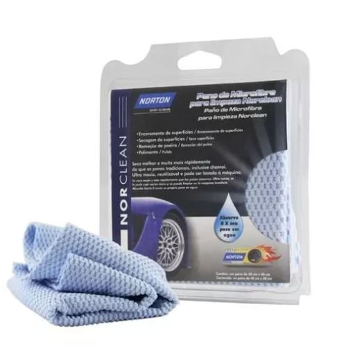 Pano Microfibra 40X40 Azul Polimento - Norton