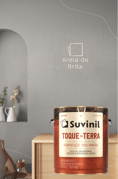 Massa para Efeito Toque da Terra AREIA BRITA  5KG Suvinil.