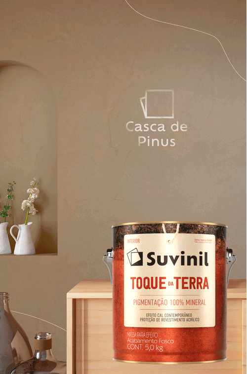 Massa para Efeito Toque da Terra Casca de Pinus 5KG Suvinil.