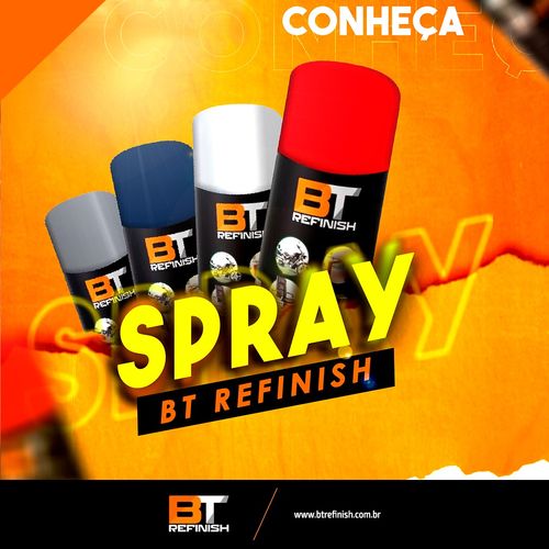 Spray Vermelho Uso Geral Bt Refinish