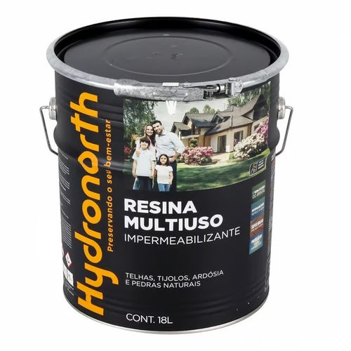 Resina Impermeabilizante Multiuso Brilhante Base Solvente Incolor 18L Hydronorth