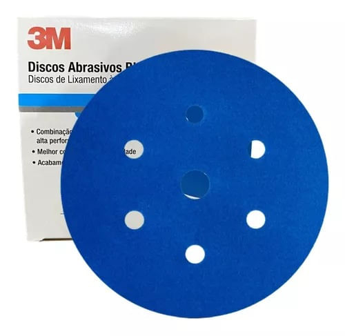 Disco orb 800 150MM 6" Hookit Blue 7 Furos - 3M
