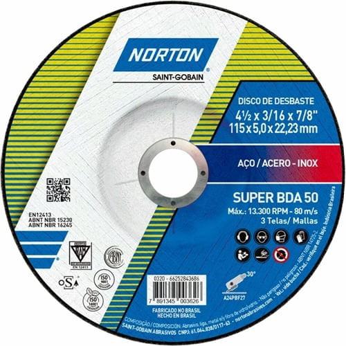 DISCO DE DESBASTE FERRO 7" - NORTON