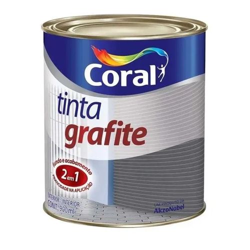 Esmalte Sintetico Grafite Claro Solvente 900ML. Coralit