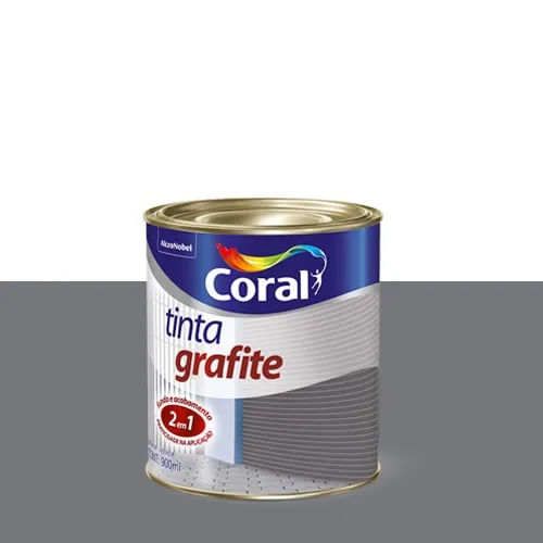 Esmalte Sintetico Grafite Claro Solvente 900ML. Coralit
