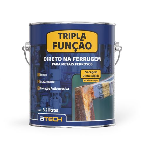 Esmalte Sintetico Cinza N5 Tripla Função 3,2L Solvente Btech