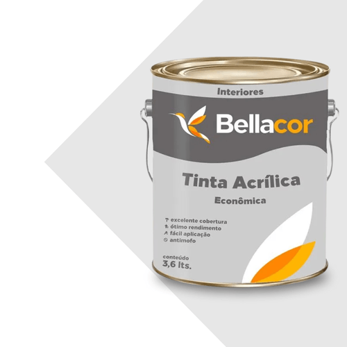 Tinta Acrílica Fosca Econômica Branco 3,6L  Bellacor