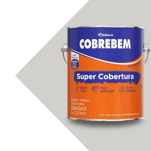 Tinta Acrílica Fosca Cobrebem Crômio 3.2L Bellacor