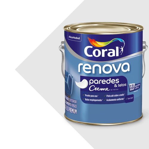 Tinta Acrílica Fosca Branco Creme de Pintura 3,2L - Coral