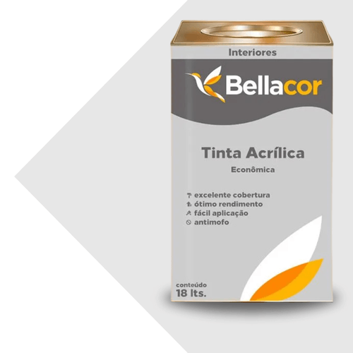 Tinta Acrílica Fosca Econômica Gelo 18L Bellacor