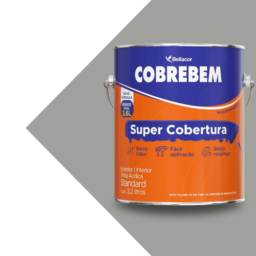 Tinta Acrílica Fosca Cobrebem Elefante 3.2L Bellacor