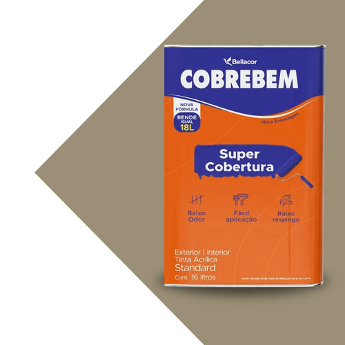 Tinta Acrílica Fosca Cobrebem Concreto 16L Bellacor