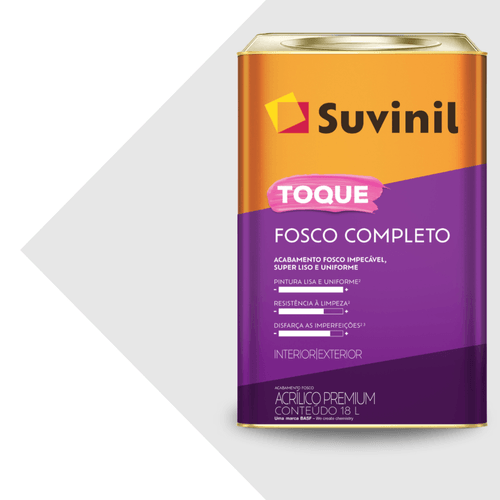 Tinta Acrilica Toque Fosco Completo Branco 18L Suvinil