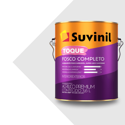 Tinta Acrilica Toque Fosco Completo Gelo 3,6L Suvinil