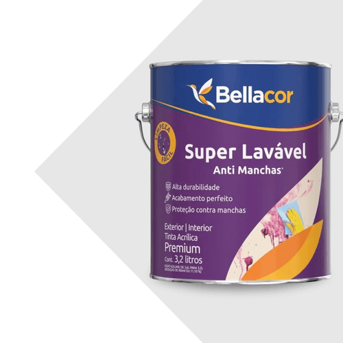 Tintas Fosco Branco Antimancha Super Lavavel Premium 3,2L.Bellacor