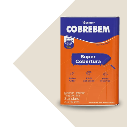 Tinta Acrílica Fosca Cobrebem Algodão Egípcio  16L COBREBEM