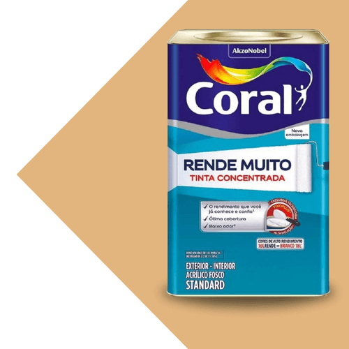 Tinta Fosco Cromo Suave Rende Muito 16L. Coral