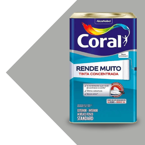 Tinta Fosco Tubarão Branco Rende Muito 16L. Coral