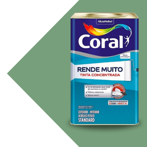 Tinta Fosco Verde Angra Rende Muito 16L. Coral