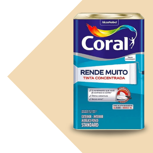 Tinta Fosco Marfim Rende Muito 16L. Coral