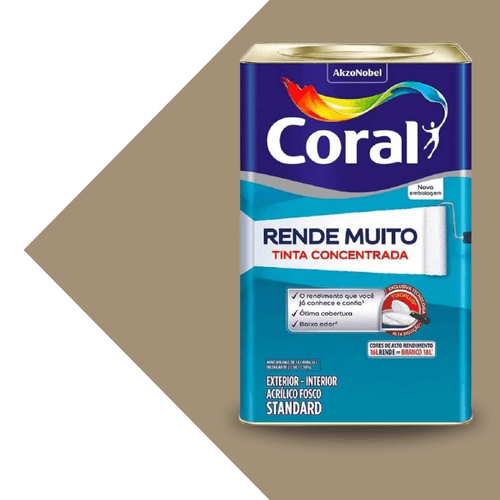 Tinta Fosco Concreto Rende Muito 16L. Coral