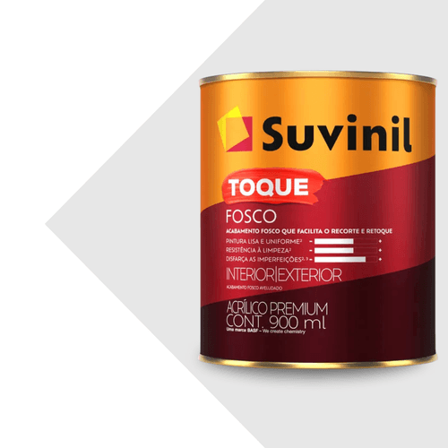 Tinta Acrilica Toque Fosco Branco 900ML. Suvinil