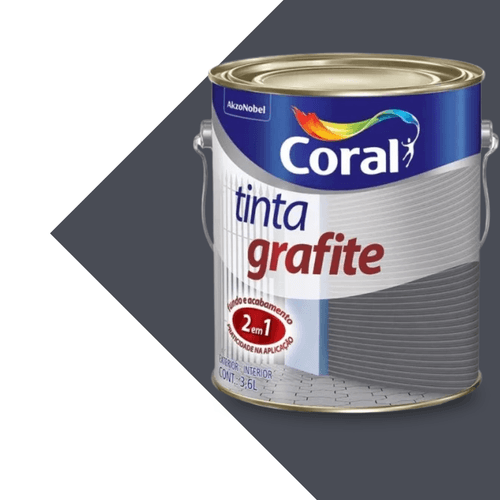 Esmalte Sintetico Fosco Grafite Escuro Coralit 3,6L.