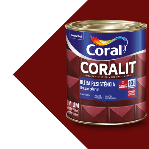 Esmalte Sintético Brilhante Vermelho Goya Coralit Ultra Resistência 900ml Coral
