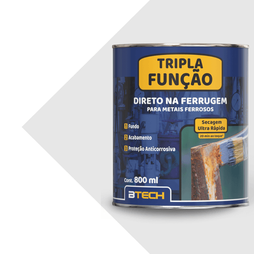 Esmalte Sintetico Brilhante Branco tripla Função 800ml. Btech