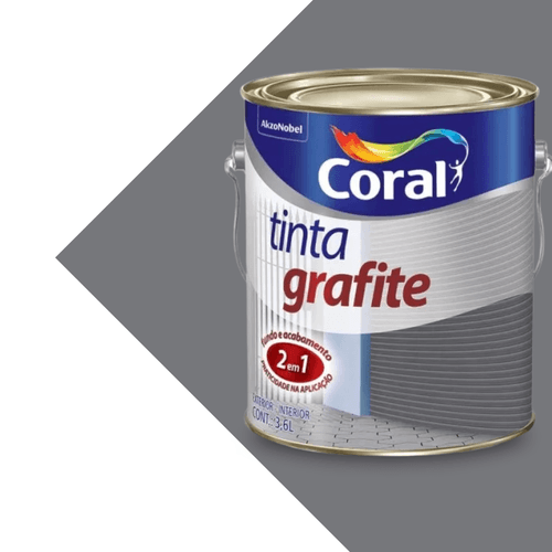 Esmalte Sintetico Fosco Grafite Claro Base Solvente 3,6L. Coralit