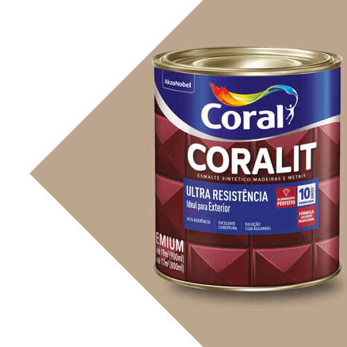 Esmalte Sintético Brilhante Camurça Coralit Ultra Resistência 900ml Coral