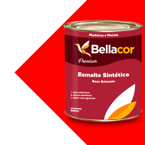 Esmalte Sintético Brilhante Vermelho 900ml - Bellacor