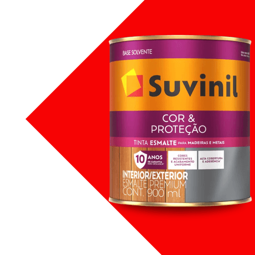 Suvinill Esmalte Sintético Brilhante Cor & Proteção 900ml - Vermelho