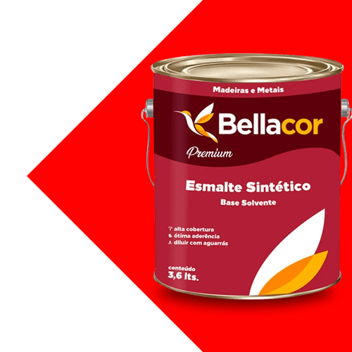 Esmalte Sintético Brilhante Vermelho 3,6L - Bellacor