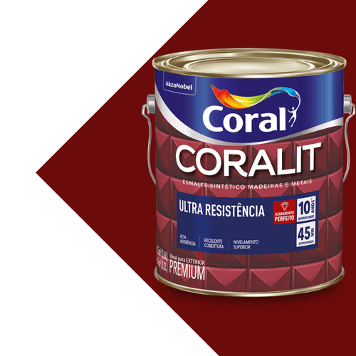 Esmalte Sintético Brilhante Vermelho Goya Coralit Ultra Resistência 3,6L Coral