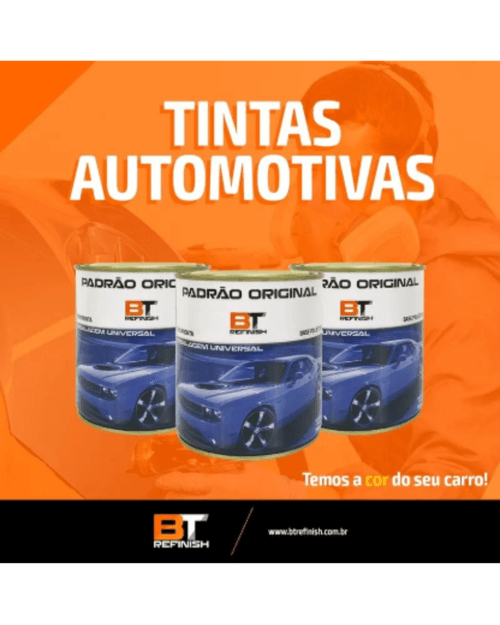 Tinta Automotiva Base Poliéster Preto Carbon Flash GM11 900ml Bt Refinish