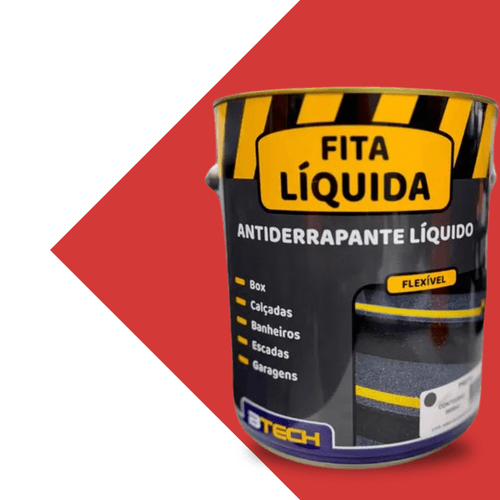 Fita Liquida Antiderrapante Vermelho 5Kg  - Btech
