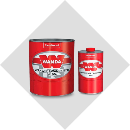 VERNIZ PU 4100 KIT 4100+3093 - 900ML WANDA