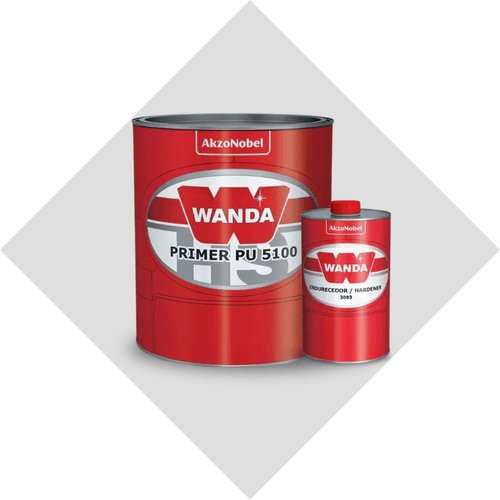 Kit Primer 5100+3093 Cinza Médio 900ml - Wanda