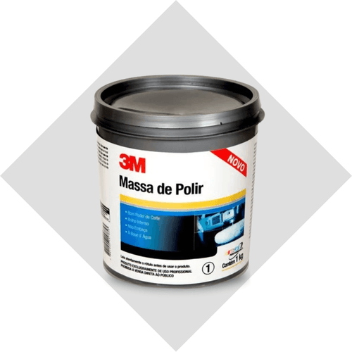 MASSA DE POLIR Nº2 BASE ÁGUA - 1KG 3M