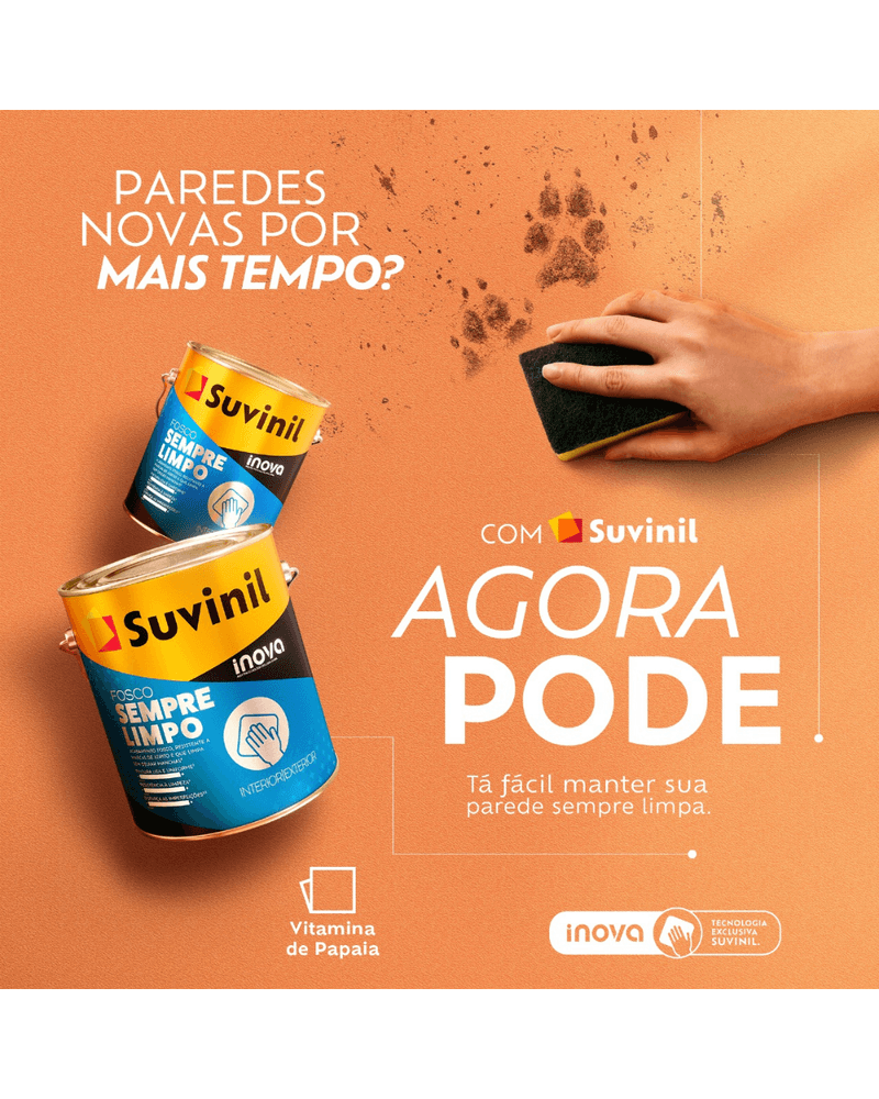 Tinta Acrilica Sempre Limpo Branco 18L Suvinil -3-
