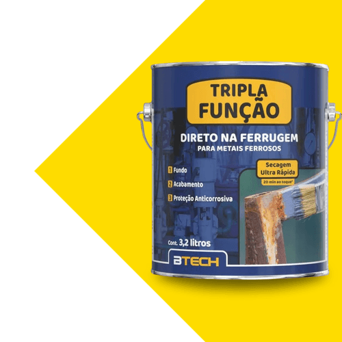 Esmalte Sintetico Brilhante Amarelo Segurança tripla Função 3,2L. Btech