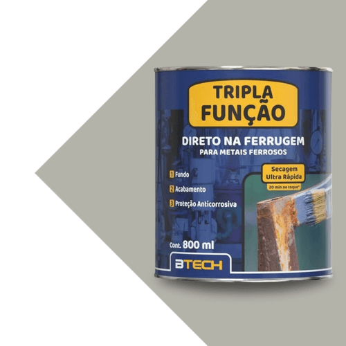 Esmalte Sintetico Brilhante Cinza N6.5 tripla Função 800ml. Btech