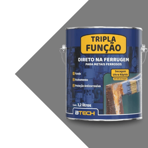 Esmalte Sintetico Brilhante Cinza N5 Tripla Função 3,2L Btech
