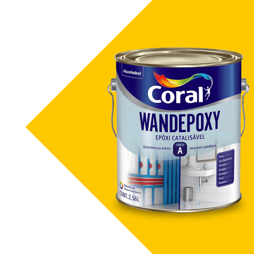 EPÓXI WANDEPOXY BRILHANTE AMARELO SEGURANÇA - PARTE A 2,7L CORAL