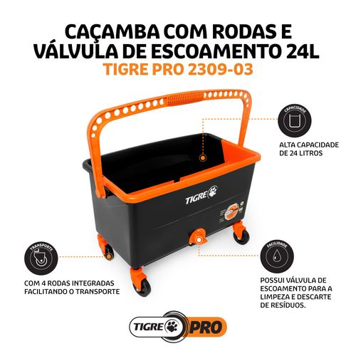 CACAMBA PRO RODAS E VALVULA 24L 2309-03 TIGRE