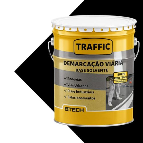 Demarcação Viaria Preto Solvente 18L Traffic Btech